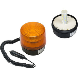 Strobe 12V Πορτοκαλί LED Μαγνητικό 100mm DM-429
