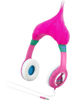 eKids Trolls TR-140 Ενσύρματα Παιδικά Ακουστικά On Ear Λευκά Ροζ
