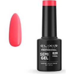 Elixir Semigel 529 Coral Ημιμόνιμο Βερνίκι Νυχιών 5ml