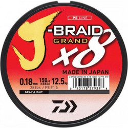 ΝΗΜΑ DAIWA J-Braid Grand x8 Light Grey 0.18mm 270m