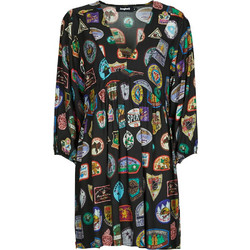 Desigual Stamp Mini Καθημερινό Φόρεμα Μαύρο 22WWVW71-2000