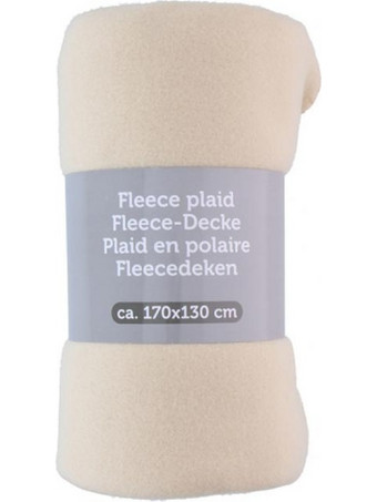 Κουβέρτα Fleece Ριχτάρι Καναπέ με μαλακή υφή, 170x130 cm Off White - Aria Trade
