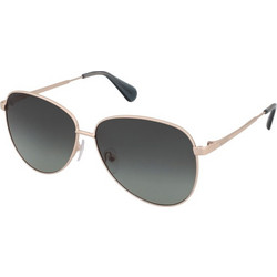Max & Co MO0049 28P Γυναικεία Γυαλιά Ηλίου Aviator Μεταλλικά Χρυσά με Πράσινο Degradee Φακό