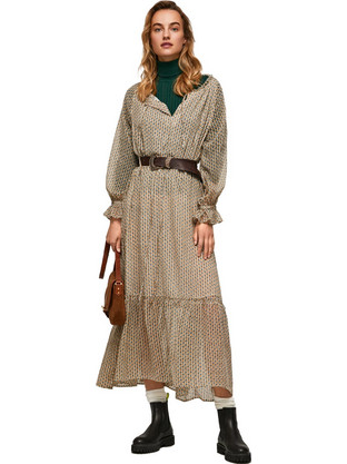 Pepe Jeans Lila Midi Φόρεμα PL953140-808