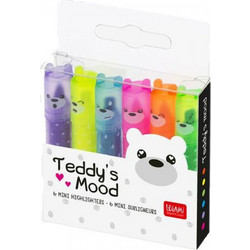 Legami Teddy's Mood Μαρκαδόροι Υπογράμμισης 5mm Πολύχρωμοι 6τμχ