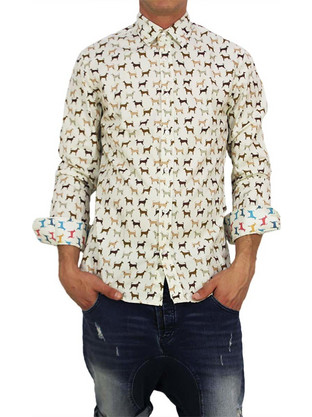 Missone ανδρικό πουκάμισο dogs print 944-40
