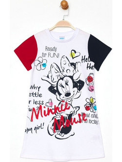 Disney Minnie Mouse Fun Παιδικό Φόρεμα Λευκό MN19497