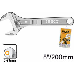 Γαλλικό Κλειδί Ingco HADW131082 - 8'' / 200mm - Άνοιγμα Σιαγώνων 0-29mm HADW131082