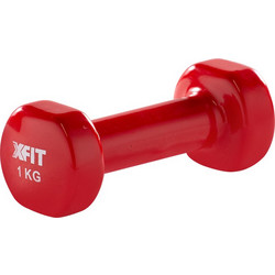 X-Fit 28503 Red Βαράκι Εξάγωνo Βινυλίου 1kg