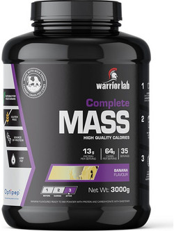 Warriorlab Complete Mass Banana Πρωτεΐνη Ορού Γάλακτος Όγκου Χωρίς Γλουτένη 3kg