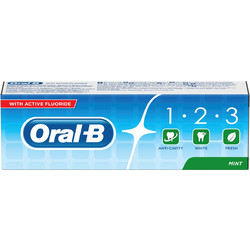 Oral-B 1-2-3 Οδοντόκρεμα για Λεύκανση 75ml