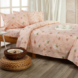 WhiteEgg Σετ Σεντόνια Μονά Βαμβακερά 175x270 Romance R035/1