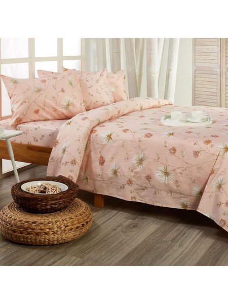 WhiteEgg Σετ Σεντόνια Μονά Βαμβακερά 175x270 Romance R035/1