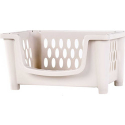 Homeplast Carina Καλάθι Αποθήκευσης Πλαστικό Μπεζ 48.5x34x25cm