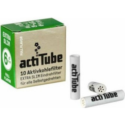 Ανταλλακτικό Φίλτρο actiTube Extra Slim 10 Ενεργού Ανθρακα 6mm