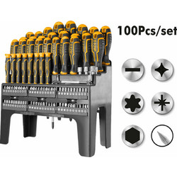Ingco Σετ Κατσαβίδι με Μύτες 100τμχ HKSD10028