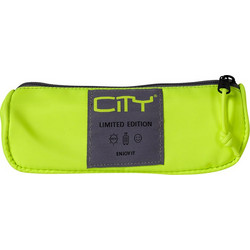 City Eclair Satin 1zip Κασετίνα Βαρελάκι Lime 22599