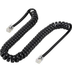POWERTECH CAB-T015 Καλώδιο Τηλεφώνου RJ10 4P4C, Spiral, 5m, Black