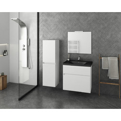 Drop Instinct 65 Σετ Έπιπλο Μπάνιου με Νιπτήρα & Καθρέπτη White BL-1