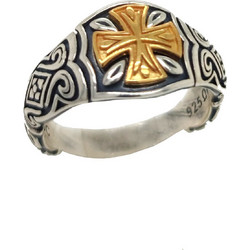 Anastasios Creations Δαχτυλίδι Σταυρός από Ασήμι 925 FD791-1