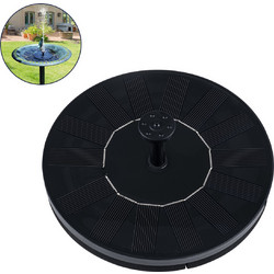 GLOBOSTAR(R) FOUNTAIN 71530 Διακοσμητικό Συντριβάνι με Φωτοβολταϊκό Panel 5V 0.2W Αδιάβροχο IP68 - Μαύρο - 4 Μπέκ Ψεκασμού/Μέγιστο Ύψος Νερού 30-60cm - Μ16 x Π16 x Υ7.5cm