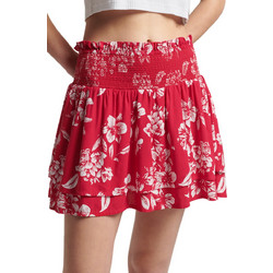 Superdry Ruffle Smocked Φούστα Floral Κόκκινη W7210203A-Z6J