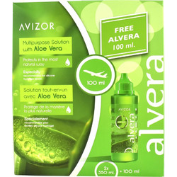 Avizor Alvera Υγρό Φακών Επαφής Υγρό 2x350ml + 100ml