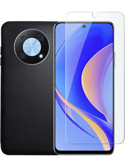 Θήκη Matte + Γυαλί Προστασίας Οθόνης COSY για HUAWEI Nova Y90 Μαύρη