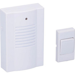 GRUNDIG ασύρματο κουδούνι 08792, με 16 μελωδίες, LED, 30m, λευκό