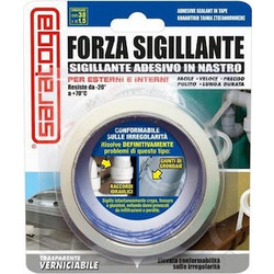 Ταινία Στεγανοποίησης εως και 70C Διάφανη Saratoga Forza Sigillante 38mm x 1.5m