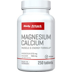 Body Attack Magnesium Calcium 250 Ταμπλέτες