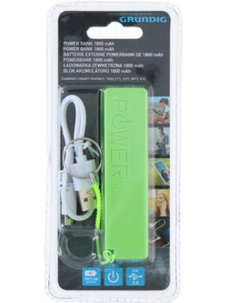 Grundig Power Bank 1800mAh με Θύρα USB-A Green