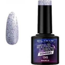 Elixir Star Light Semi Gel 1245 Magnolia Glitter Ημιμόνιμο Βερνίκι Νυχιών 8ml
