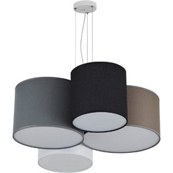 Home Lighting Cozy Κρεμαστό Φωτιστικό Οροφής Πολύφωτο E27 Μαύρο SE21-WGBB-90 77-8233