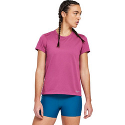 Saucony Stopwatch Short Sleeve Γυναικείο Αθλητικό T-Shirt Φούξια SAW800370-DSK