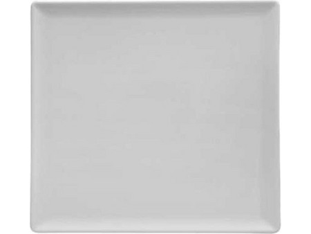 Τετράγωνο ρηχό πιάτο από πορσελάνη σε λευκό χρώμα διαστάσεων 25.5x25.5cm συσκευασία 6 τεμαχίων σειρά Ankara White Lubiana