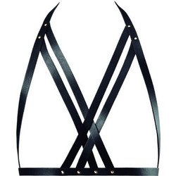 Bijoux Indiscrets Maze Halter Bra Harness Black