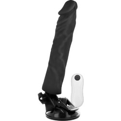 Basecock Realistic Vibrator Remote Ρεαλιστικός Δονητής για Ζευγάρια με Τηλεχειριστήριο 21cm Μαύρος