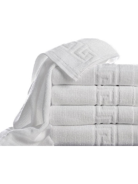 Πετσέτα προσώπου λευκή πενιέ 100% cotton μαίανδρος 50 x 90 εκ 84τμχ