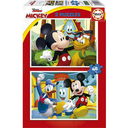 Παιδικό Puzzle Educa Mickey Mouse Fun House 2x48 Κομμάτια