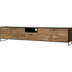 Ravenna Έπιπλο Τηλεόρασης Ξύλινο Καφέ Μ240xΠ40xΥ51cm 033698