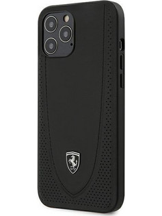 Ferrari Off Track Perforated Back Cover Black (iPhone 12 Pro Max)