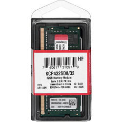 Kingston 32GB (1X32GB) DDR4 RAM 3200MHz SoDimm KCP432SD8/32