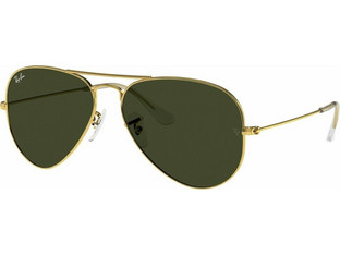 Ray-Ban RB3025 L02/05 Ανδρικά Γυαλιά Ηλίου Aviator Μεταλλικά Χρυσά με Μαύρο Καθρέπτη Φακό