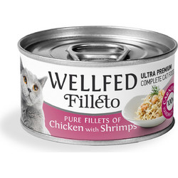 Wellfed Filleto Adult with Pure Fillets Of Chicken & Shrimps 70gr
