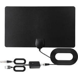 EWAN0334GE Ultra Thin Εσωτερική Κεραία Τηλεόρασης 4K & 1080P σε Μαύρο Χρώμα Σύνδεση με Ομοαξονικό (Coaxial) Καλώδιο