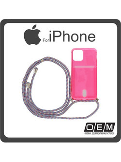 Θήκη Πλάτης - Back Cover, Silicone Σιλικόνη Strap TPU Pink Ροζ For iPhone 12/12 Pro