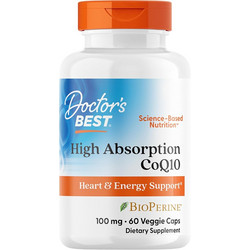 Doctor's Best High Absorption CoQ10 with Bioperine 100mg 60 Κάψουλες