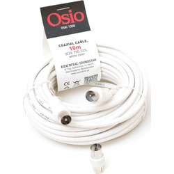 Osio Καλώδιο Κεραίας Coax Male to Coax Female 10m White OSK-1350