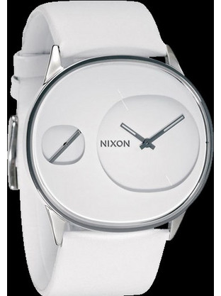 Nixon Ανδρικό Ρολόι με Λευκό Δερμάτινο Λουράκι A186-1100